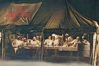 Donald Sutherland, Elliott Gould, Tom Skerritt, David Arkin, Gary Burghoff, John Schuck, Corey Fischer, Carl Gottlieb, Timothy Brown, Ken Prymus - MASH